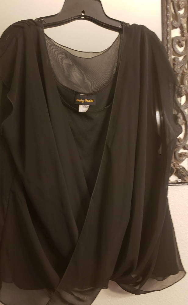 Lindsey Michelle 2xl  cami w/sheer black
